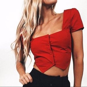 I.am.gia red crop top